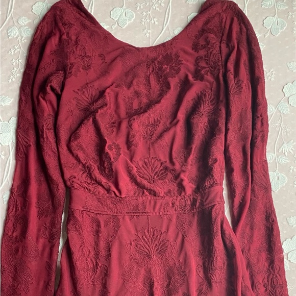 🍋 For Love and Lemons Night to Remember Lace Dress - Crimson Size S EUC - Picture 12 of 13
